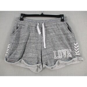 Reflex Life Is Out There Gray Love Lace‎ Up Sweat Shorts 3XL H321B Womens Lounge
